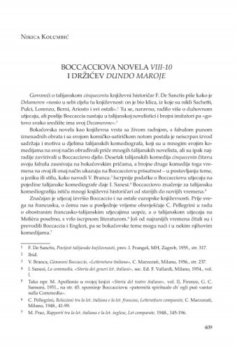 Boccacciova novela VIII-10 i Držićev Dundo Maroje / Nikica Kolumbić