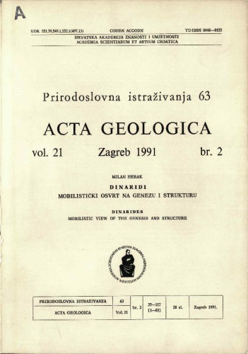 Vol. 21, br. 2(1991) / glavni urednik Milan Herak