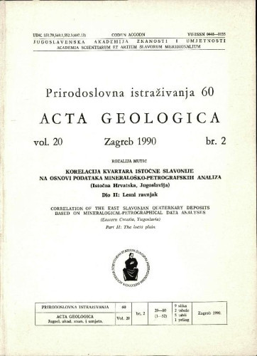 Vol. 20, br. 2(1990) / glavni urednik Milan Herak