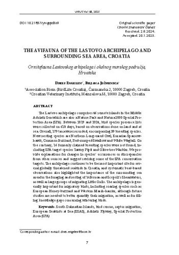 The avifauna of the Lastovo archipelago and surrounding sea area, Croatia / Dries Engelen, Biljana Ječmenica