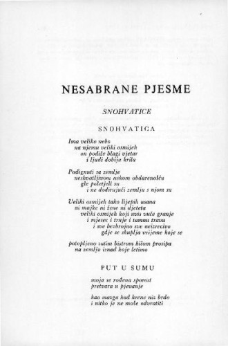 Nesabrane pjesme / N. Petrak