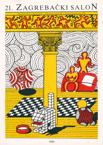 21. zagrebački salon - Primijenjena umjetnost, Grafički dizajn, Industrijski dizajn -
Umjetnički paviljon, 8.5. - 8.6.1986.
