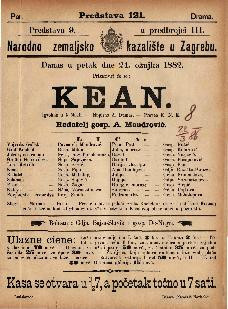 Kean : Igrokaz u 5 činah / napisao A. Dumas