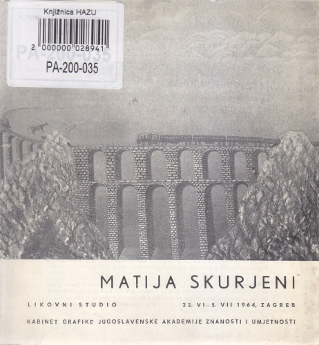 Matija Skurjeni : [katalog izložbe], Kabinet grafike, Likovni studio, Zagreb, 23.06.-05.07.1964 ; [tekst Josip Depolo]