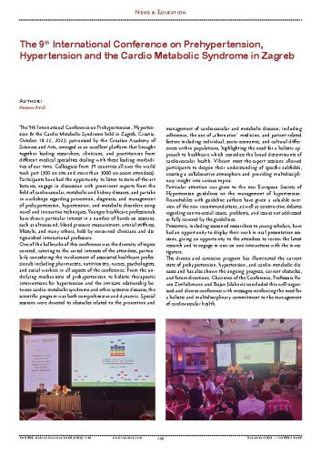 The 9th International Conference on Prehypertension, Hypertension and the Cardio Metabolic Syndrome in Zagreb
 : News & Education
 / Armin Atić