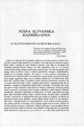 Posna slovenska razmišljanja : o slovenskom samoubijanju / Matjaž Kmecl ; prevela Anamarija Paljetak
 ; stihove preveo Luko Paljetak