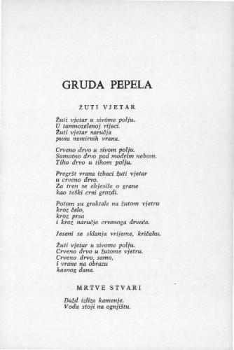 Gruda pepela / D. Zajc