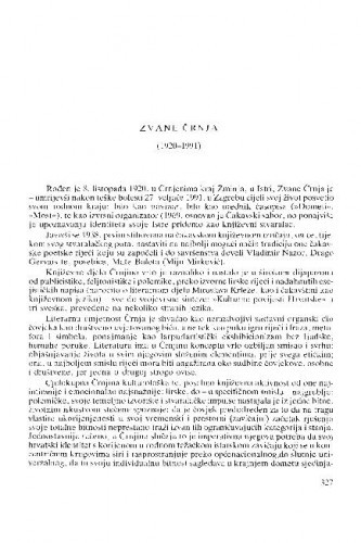 Zvane Črnja (1920-1991) : [nekrolozi] / Miroslav Šicel