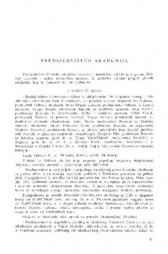 Izvješće o radu Hrvatske akademije znanosti i umjetnosti u godini 2003.