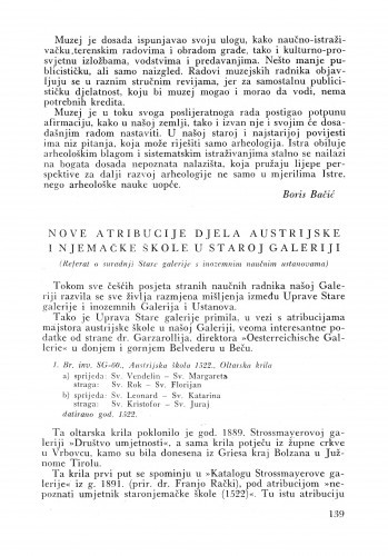 Nove atribucije djela austrijske i njemačke škole u Staroj galeriji / Ivy Kugli