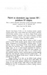 Pokret na slavenskom jugu koncem XIV. i početkom XV. stoljeća / F. Rački