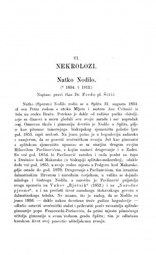 Natko Nodilo : [nekrolog] / F. Šišić