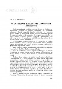 O grafičkom rješavanju akustičkih projekata / F. I. Havliček