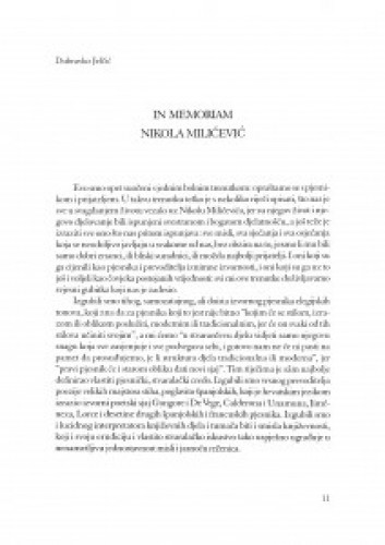 In memoriam Nikola Milićević : govor na ispraćaju na Mirogoju 4. ožujka 1999.