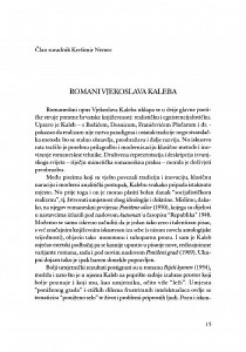 Romani Vjekoslava Kaleba / Krešimir Nemec