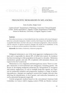 Prognostic biomarkers in melanoma / Božo Krušlin, Majda Vučić