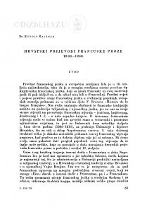 Hrvatski prijevodi francuske proze : 1800-1860 / R. Maixner