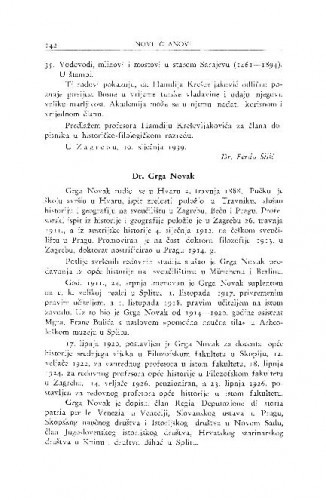 Dr. Grga Novak / F. Šišić