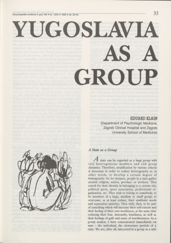 Yugoslavia as a group / Eduard Klain