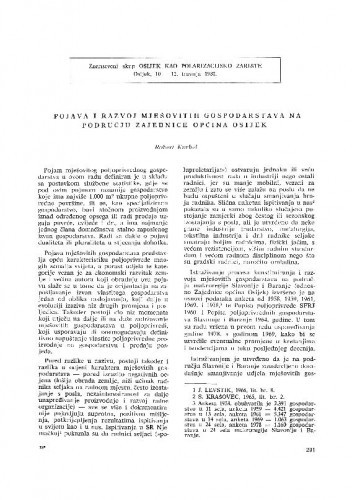 Pojava i razvoj mješovitih gospodarstava na području zajednice općina Osijek / Robert Kurbel