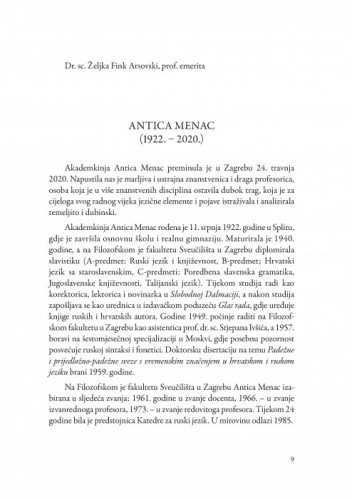 Antica Menac : (1922.-2020.) / Željka Fink Arsovski