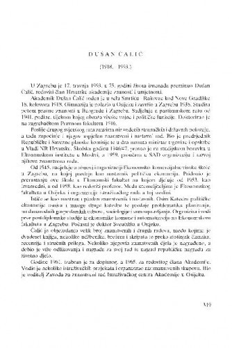 Dušan Čalić : (1918.-1993.) / Adolf Dragičević