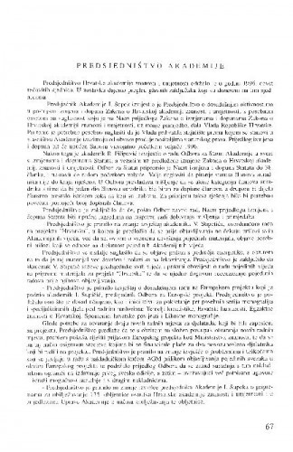 Izvještaj o radu Hrvatske akademije znanosti i umjetnosti u godini 1996.