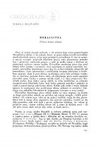 Heraclitea : (Prilozi kritici teksta) / N. Majnarić