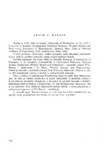 Frank E. Karasz