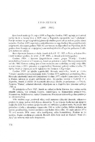 Leo Junek : (1899.-1993.) / Josip Vaništa