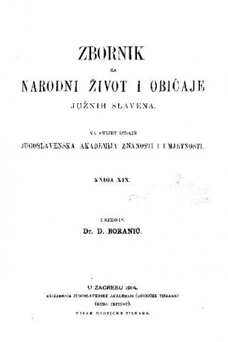 Knj. 19. (1914) / urednik D. Boranić