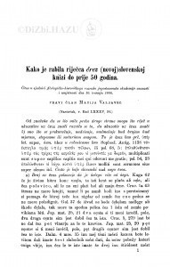 Kako je rabila riječca črez (novoj) slovenskoj kńizi do prije 50 godina : (nastavak) / M. Valjavec
