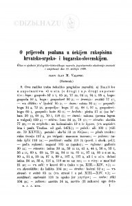 O prijevodu psalma o ńekijem rukopisima hrvatsko-srpsko- i bugarsko-slovenskijem : (nastavak) / M. Valjavec
