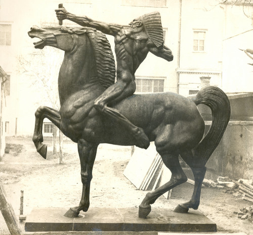 Ivan Meštrović: Skulptura za Spomenik Indijancima u Chicagu - Indijanac s lukom, Ljevaonica umjetnina ALU u Zagrebu