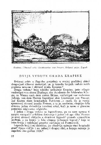 Dvije vedute grada Krapine / Miroslava Despot