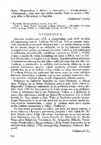 Studenica / Gašparović Lj.