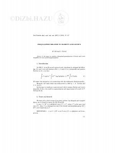 Inequalities related to Hardy's and Levin's / M. Alić, J. Pečarić