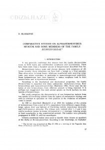 Comparative studies on alphaherpesvirus murium and some members of the family Herpesviridae / D. Blašković