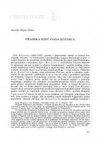 Dramska riječ Ivana Kozarca / A. Bogner-Šaban