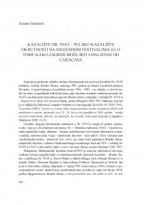 Kazalište Dr. Inat - pulsko kazalište okrutnosti na inozemnim festivalima ili o tome kako Zagreb može biti udaljeniji od Caracasa / Suzana Marjanić