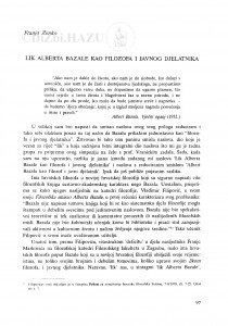 Lik Alberta Bazale kao filozofa i javnog djelatnika / Franjo Zenko