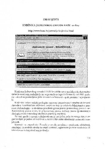 Knjižnica Jadranskog zavoda HAZU on-line / Marula Vujasinović