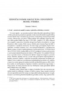 Pjesnički svemir Nikole Šopa i Einsteinov model svemira / Tomislav Petković