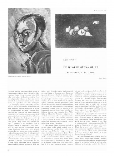 Uz izložbu Otona Glihe / Ljubo Babić