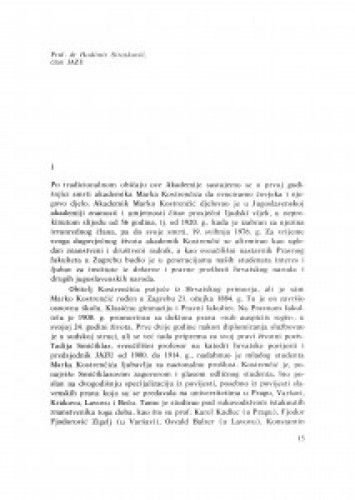 Marko Kostrenčić (čovjek i djelo) / H. Sirotković