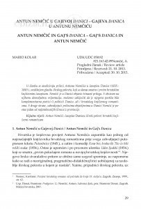 Antun Nemčić u Gajevoj Danici - Gajeva Danica u Antunu Nemčiću / Mario Kolar