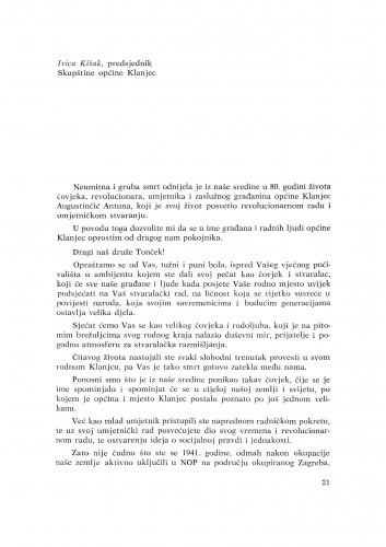 Pogreb u Klanjcu 14. svibnja 1979. godine / I. Kišak, D. Čalić, S. Jožinec, M. Cvetković