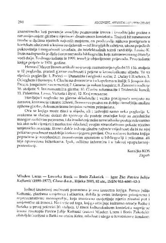 Mladen Urem - Lovorka Ruck - Boris Zakošek - Igor Žic: Pavica Julija Kaftanić (1890-1977), Glosa, Rijeka 2005. : [prikaz] / Koraljka Kos