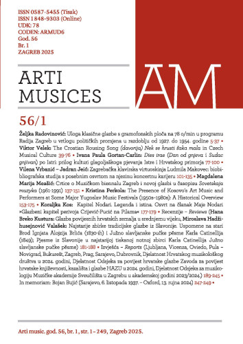 God. 56(2025), br. 1 / glavna i odgovorna urednica, editor in chief Lucija Konfic