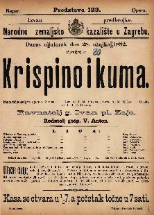 Krispino i kuma : Fantastično-šaljiva opera u 3 čina / od F. M. Piave-a ; glasba L. I. F. Rici-a